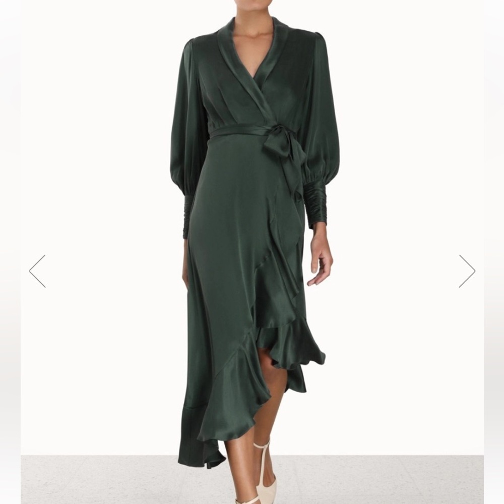Zimmermann SILK WRAP MIDI DRESS size 1